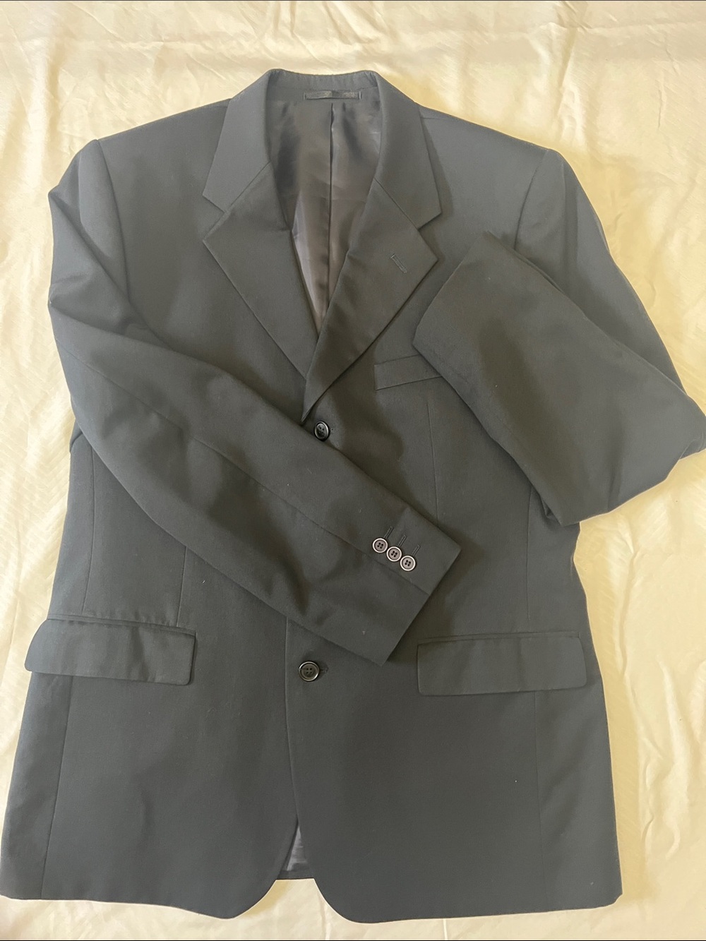 Arrow Men's Deep Navy Three-Button Suit Jacket. Tailored fit